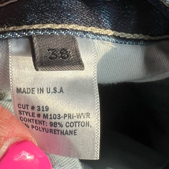 S.M.N. Men’s Straight Jeans Hunter in Waver Size 38 Whiskering Dark Denim - Picture 12 of 13